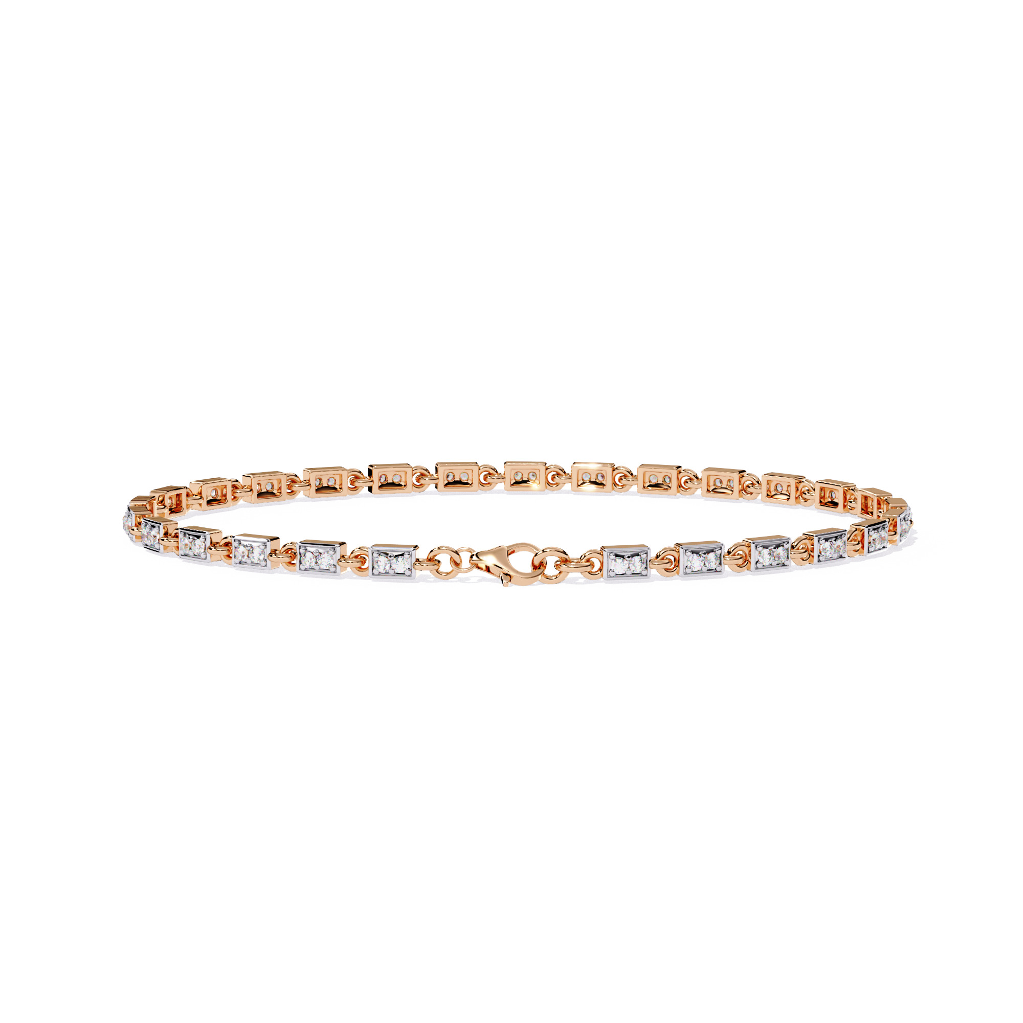 Diamond Tennis Bracelet animation renders 3dm stl details 3D print model_10