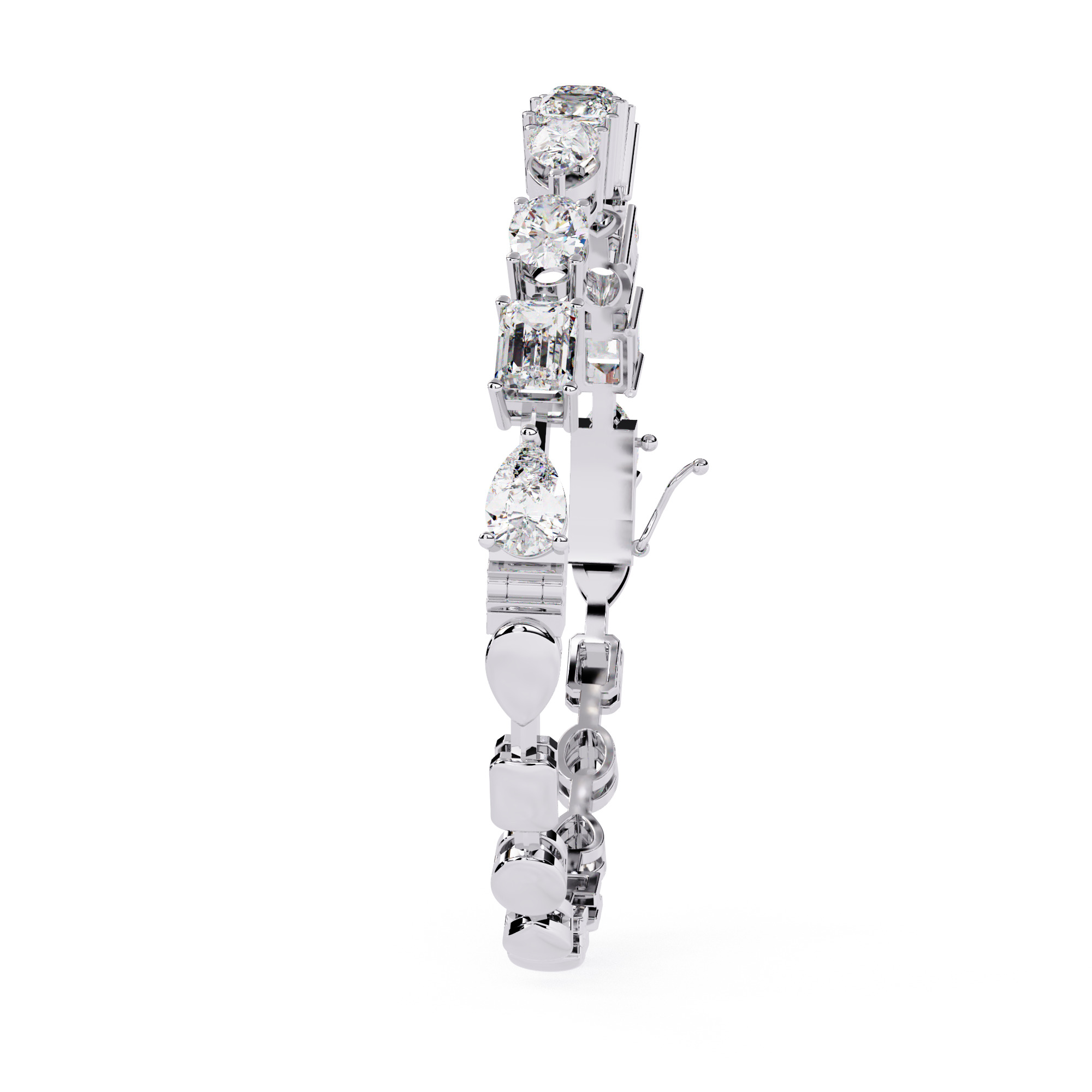 Diamond Tennis Bracelet animation renders 3dm stl details 3D print model_16