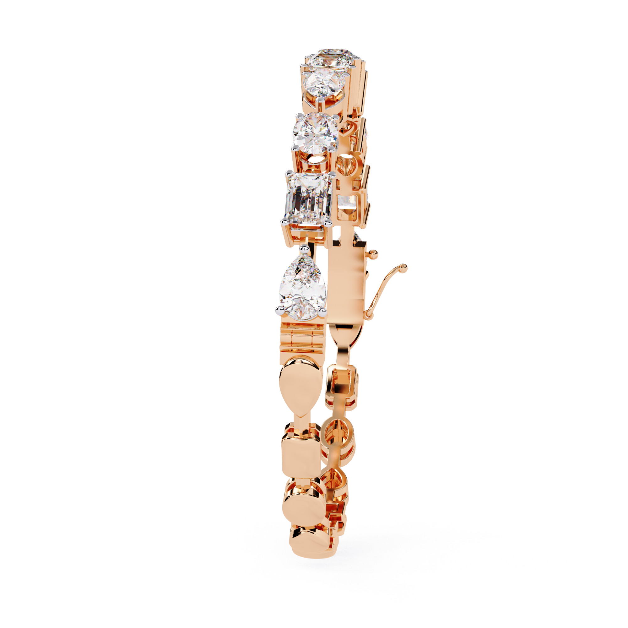Diamond Tennis Bracelet animation renders 3dm stl details 3D print model_17