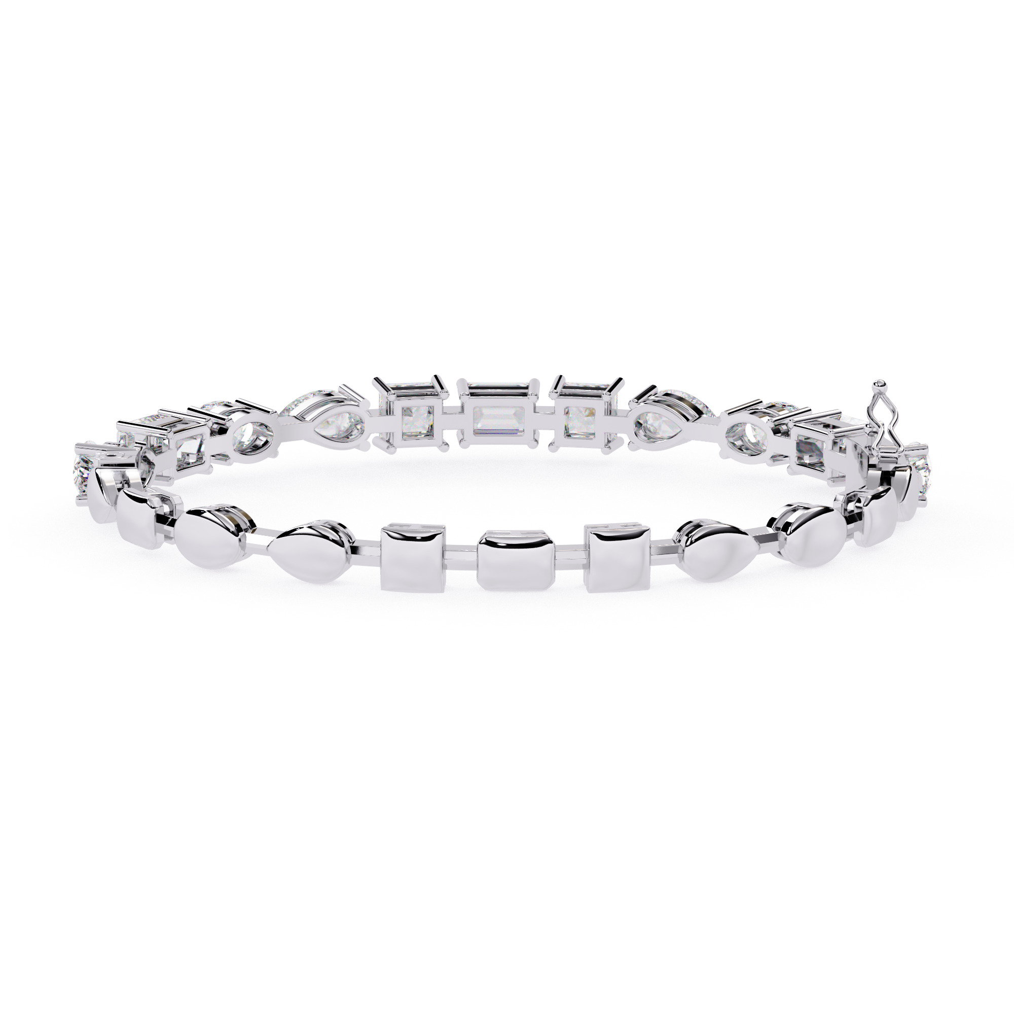 Diamond Tennis Bracelet animation renders 3dm stl details 3D print model_7