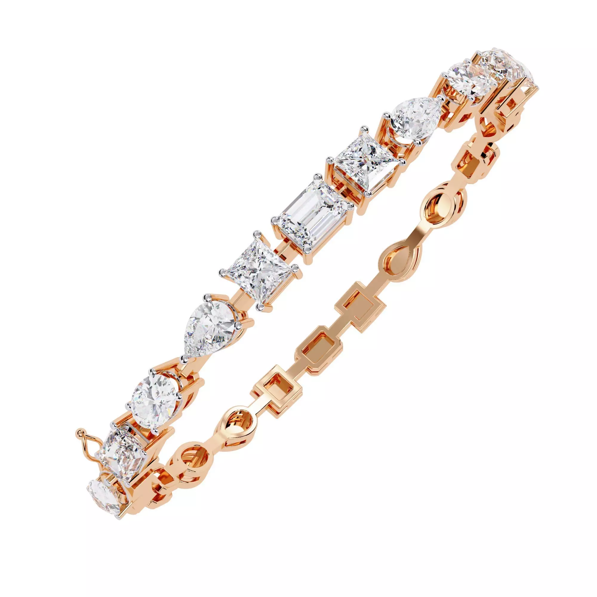Diamond Tennis Bracelet animation renders 3dm stl details 3D print model_0