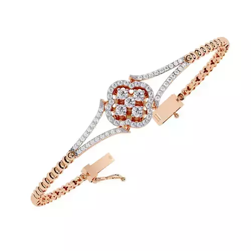 Diamond Flower Bracelet animation renders 3dm stl details 3D print model