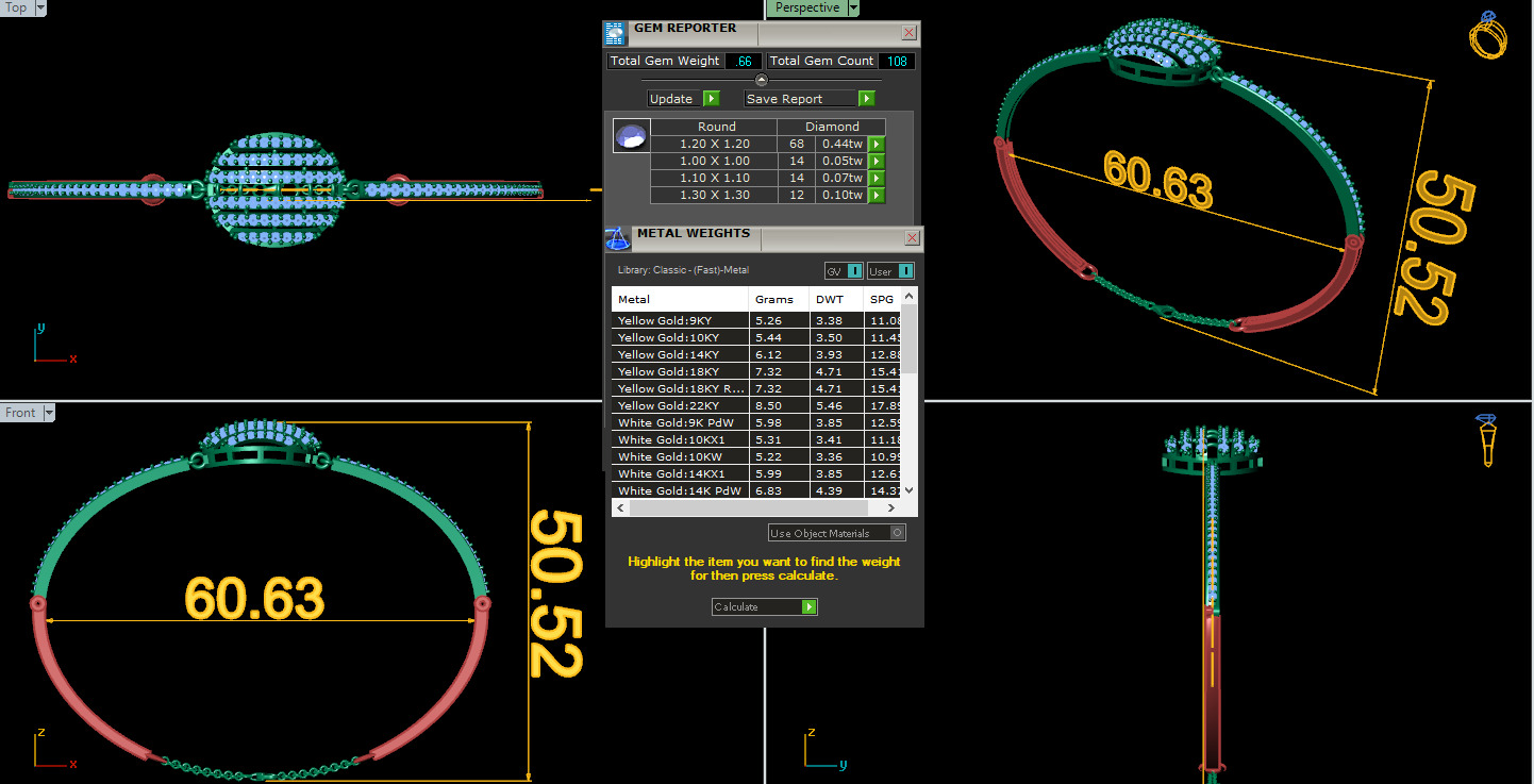 Diamond Bracelet animation renders 3dm stl details 3D print model_1