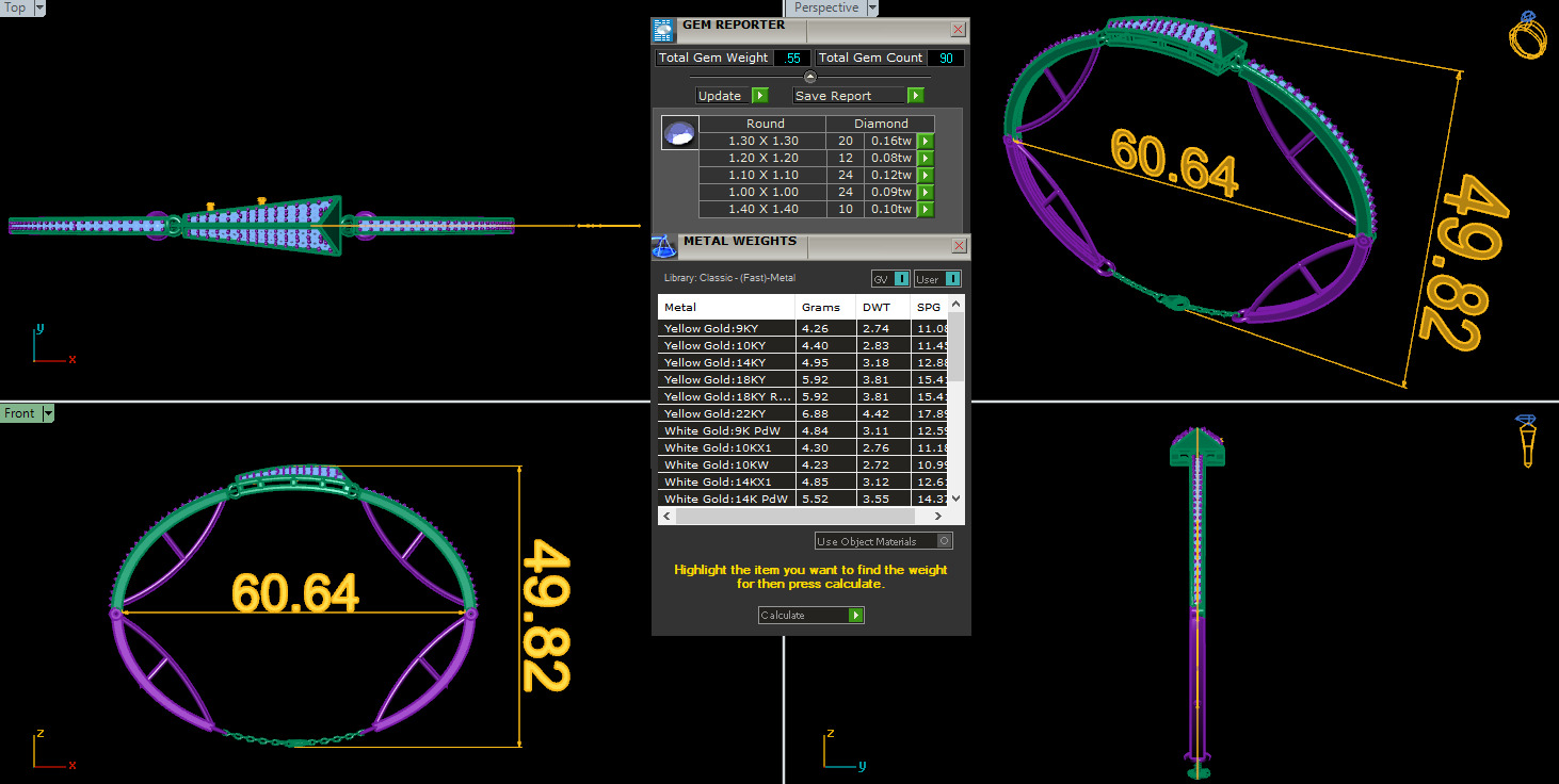Diamond Bracelet animation renders 3dm stl details 3D print model_4