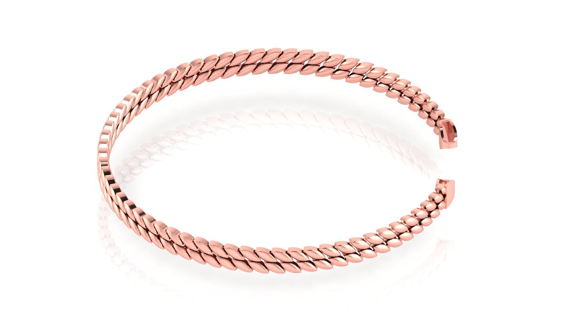 5 MM NEW SPIRAL MIAMI CUBAN LINK CHAIN BRACELET OR NECKLACE  3D print model_1