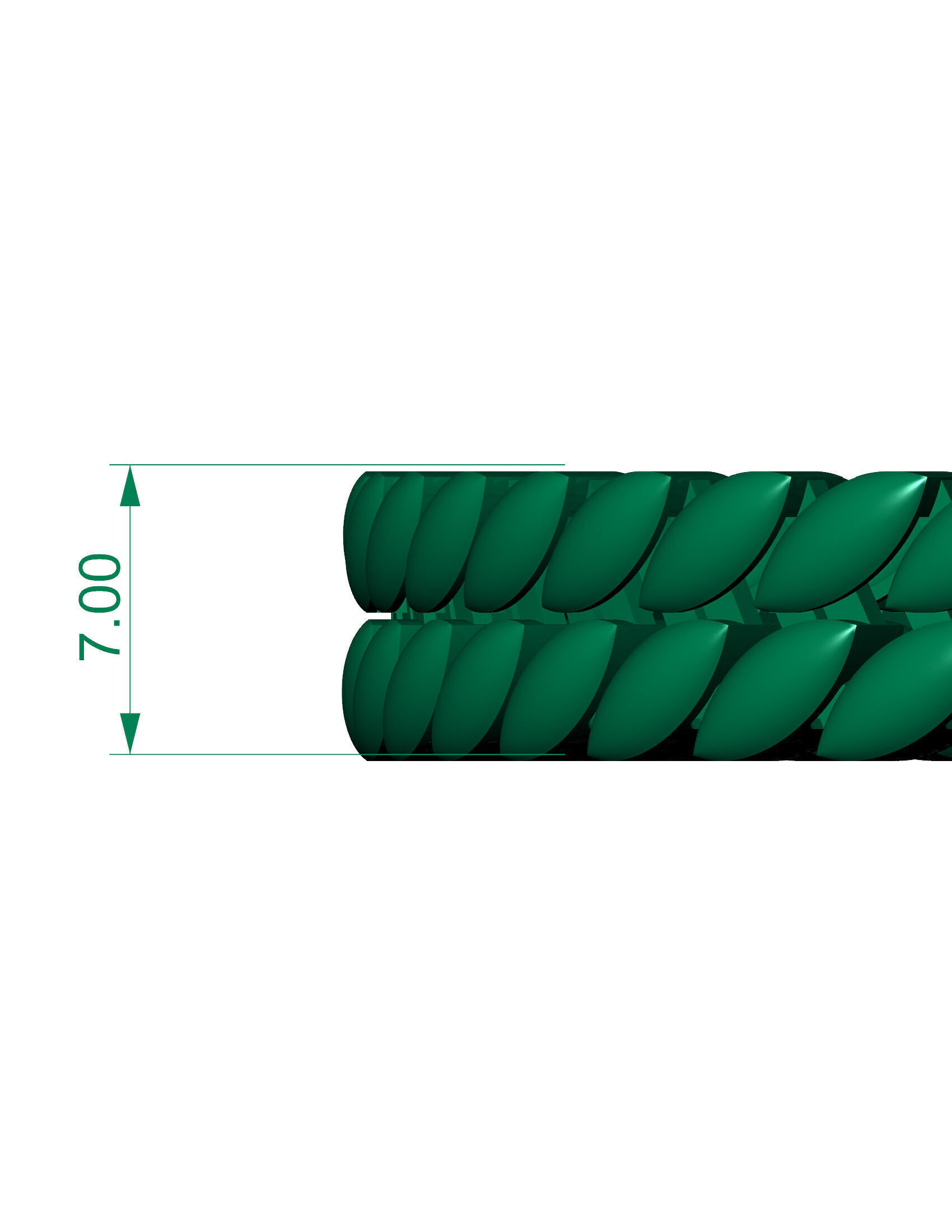 7 MM NEW SPIRAL MIAMI CUBAN LINK CHAIN BRACELET OR NECKLACE  3D print model_3