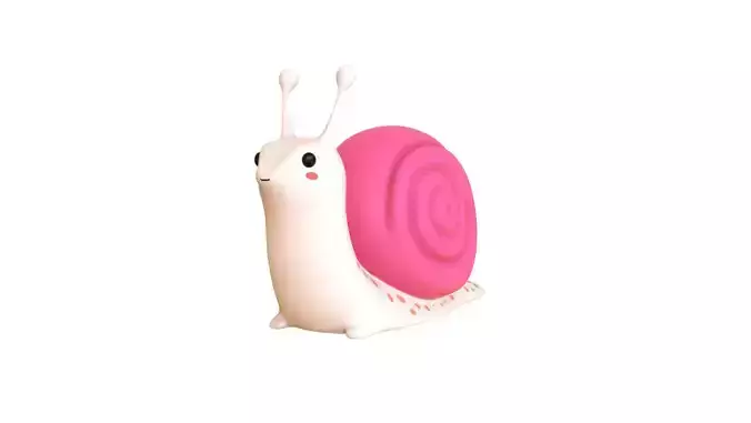 Cartoon Snail v004 - 3D Model Low Poly Low-poly 3D model