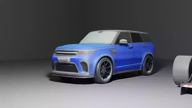 land Rover Svr Sport gt Car low-poly 3D model Low-poly 3D model