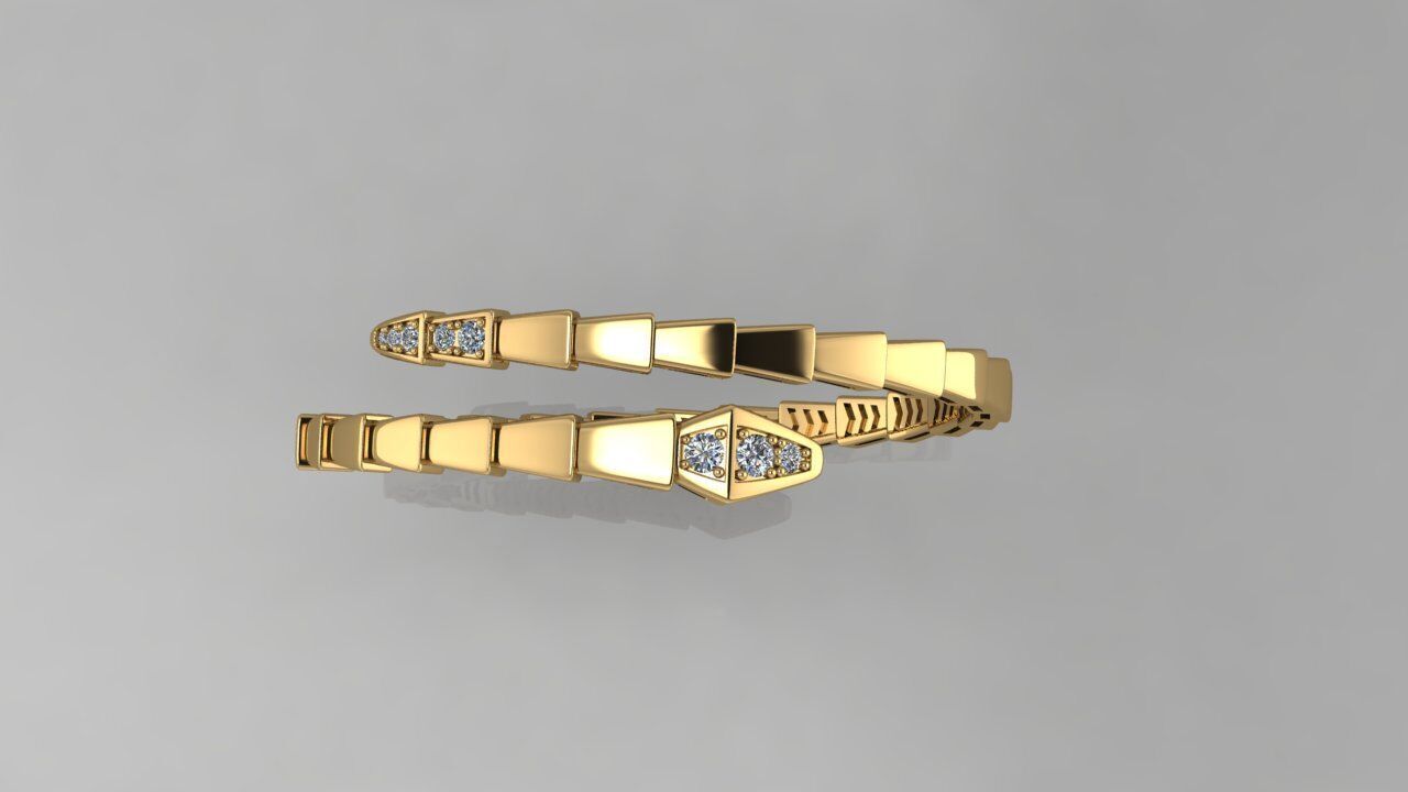 Bracelet BVLGARI Serpenti 3D print model_2