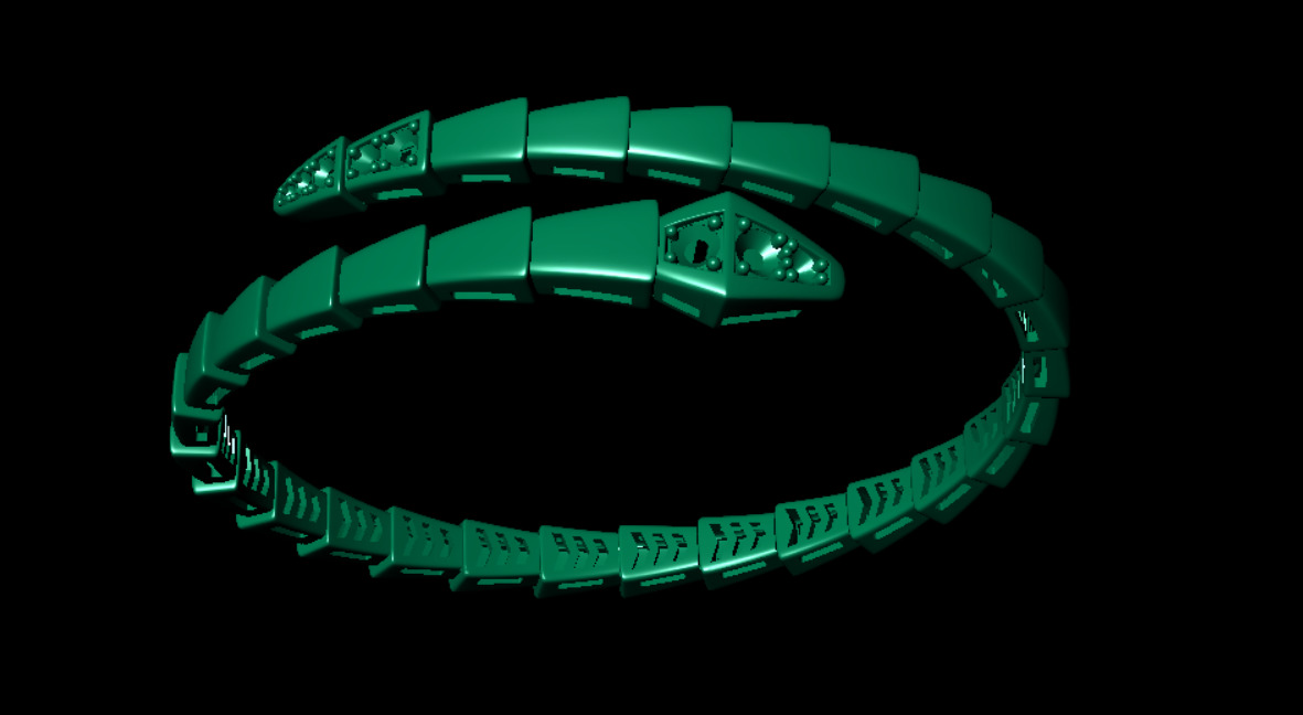 Bracelet BVLGARI Serpenti 3D print model_9