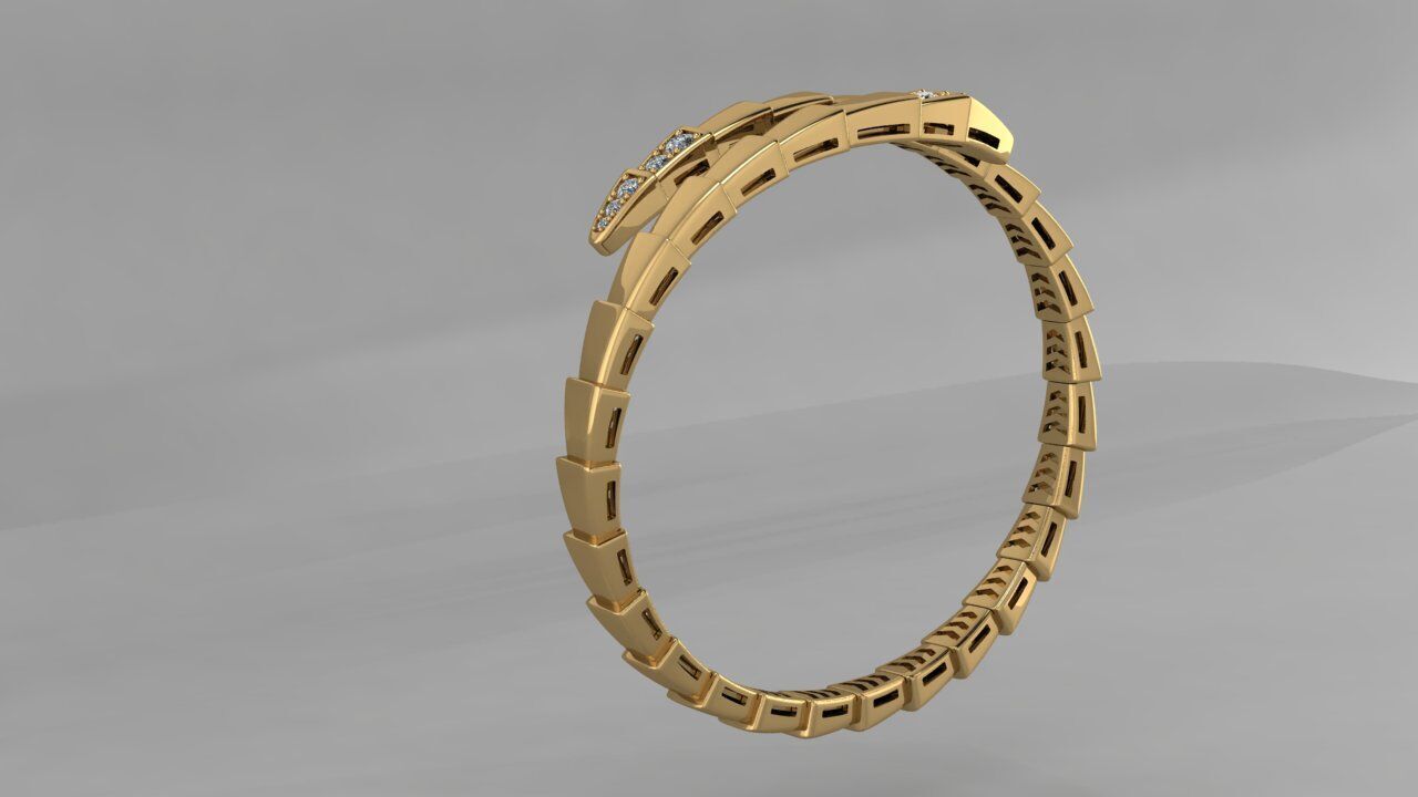 Bracelet BVLGARI Serpenti 3D print model_4