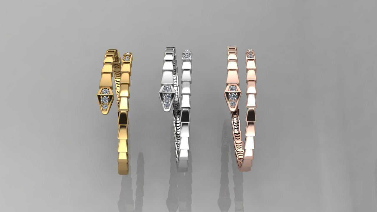 Bracelet BVLGARI Serpenti 3D print model_7