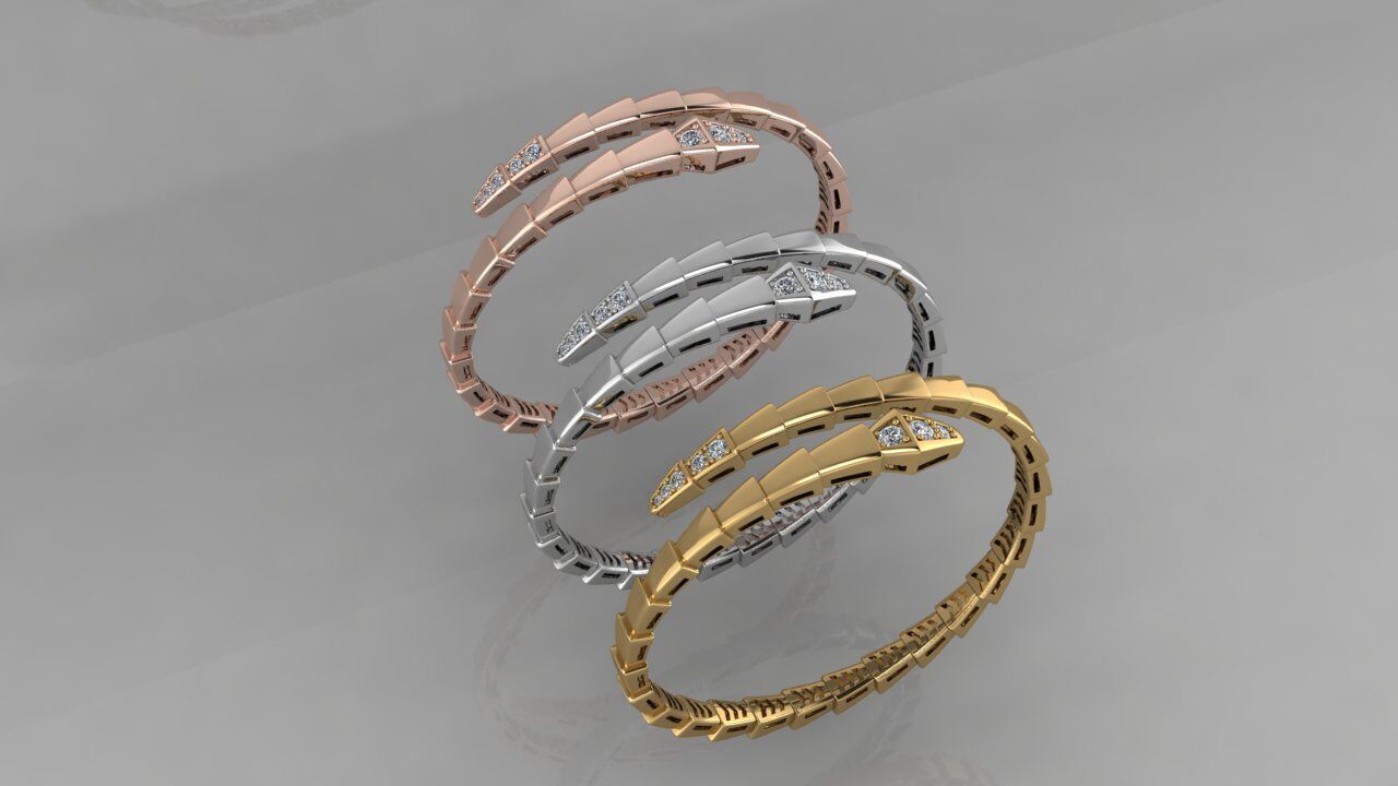 Bracelet BVLGARI Serpenti 3D print model_8