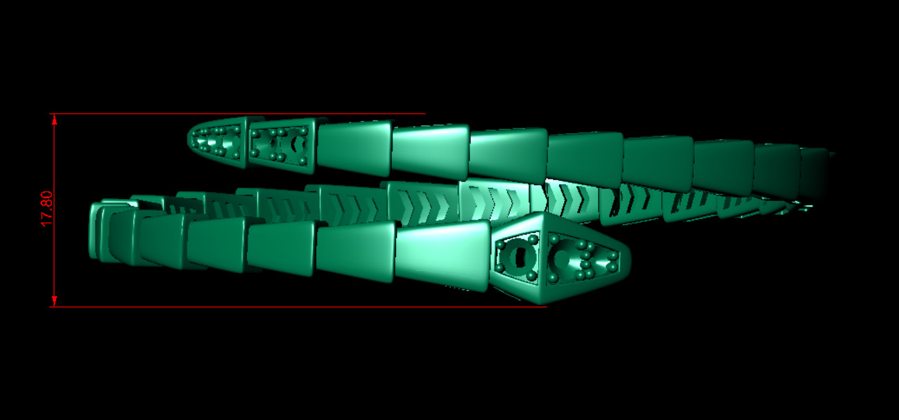 Bracelet BVLGARI Serpenti 3D print model_11