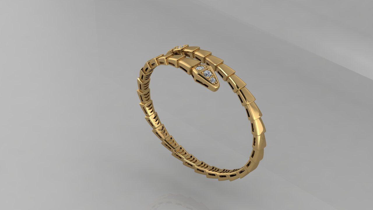 Bracelet BVLGARI Serpenti 3D print model_1