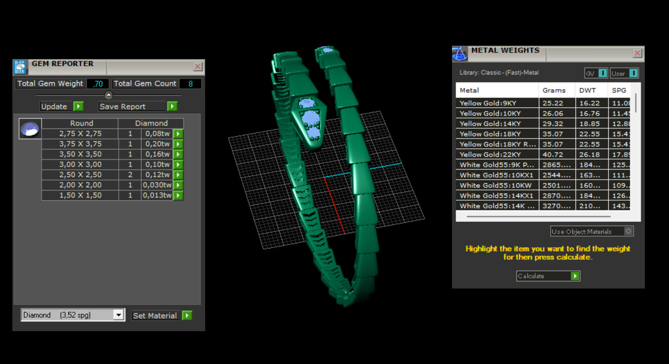 Bracelet BVLGARI Serpenti 3D print model_14