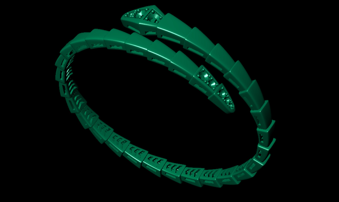 Bracelet BVLGARI Serpenti 3D print model_10