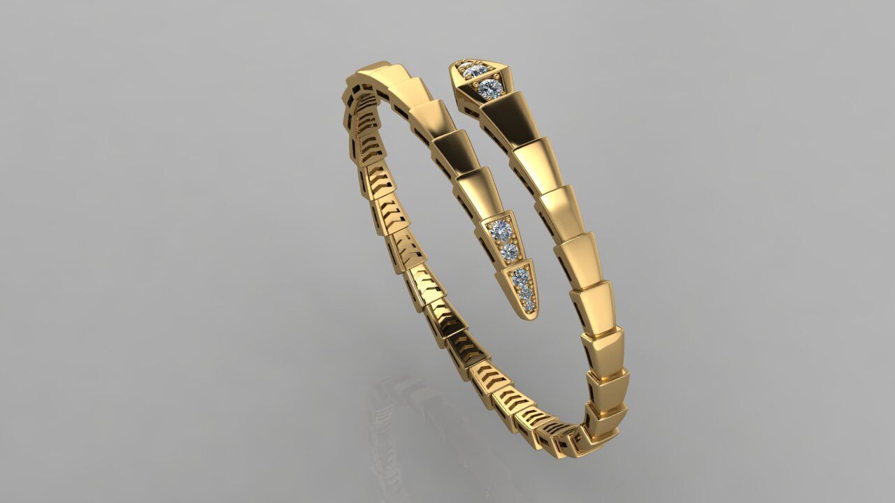 Bracelet BVLGARI Serpenti 3D print model_3