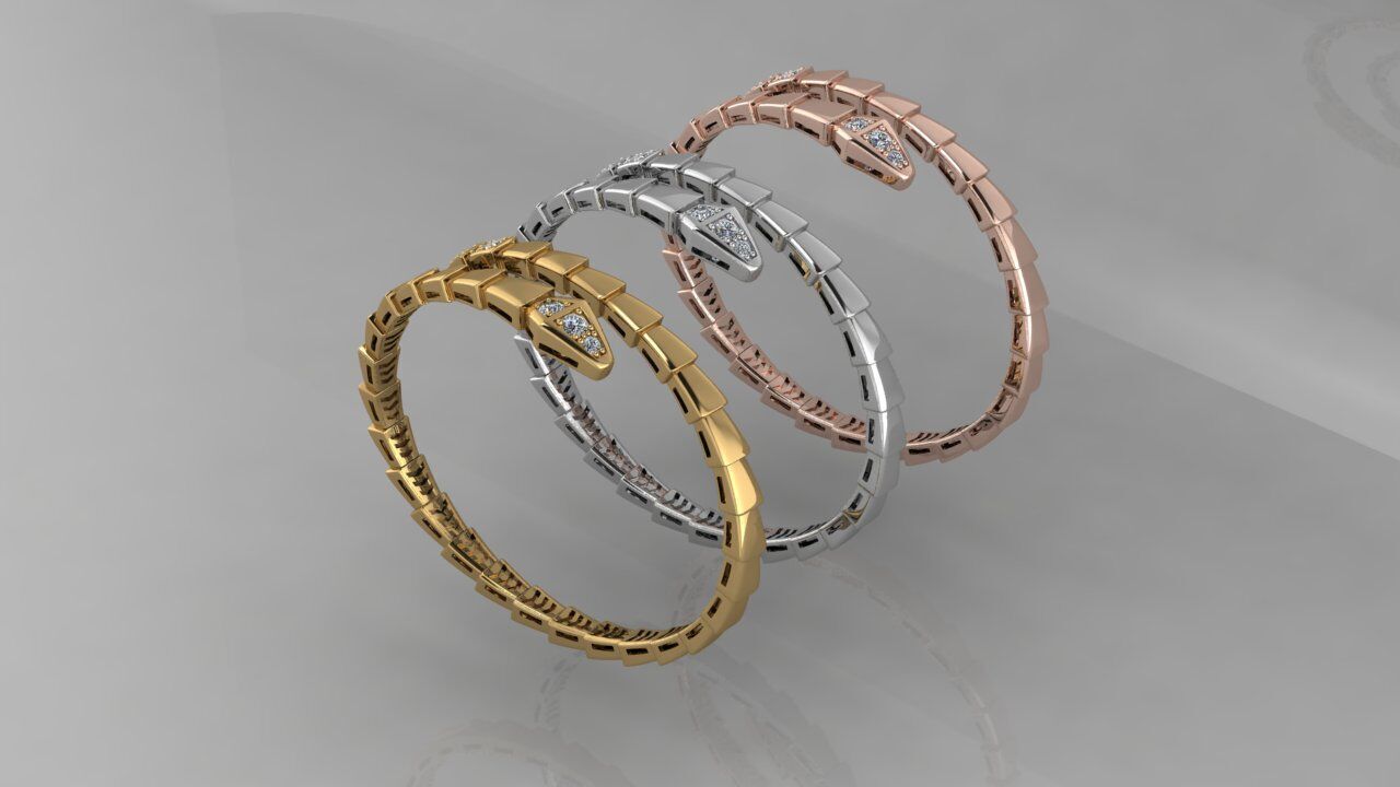 Bracelet BVLGARI Serpenti 3D print model_6