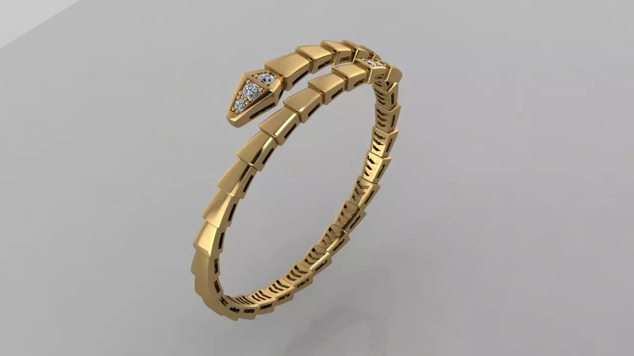 Bracelet BVLGARI Serpenti 3D print model_0