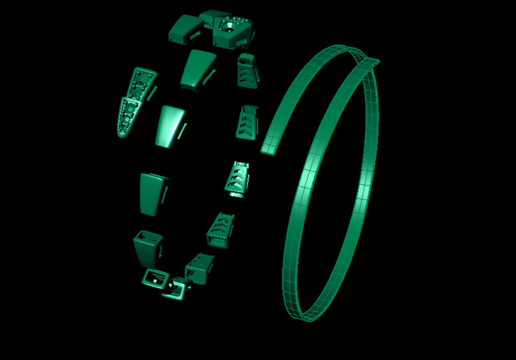 Bracelet BVLGARI Serpenti 3D print model_15