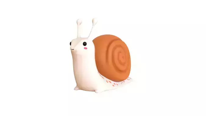 Cartoon Snail v005 - 3D Model Low Poly Low-poly 3D model