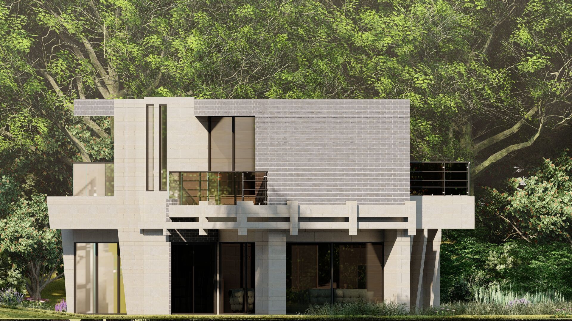 Casa Scene-villa-modern house 3D model_19