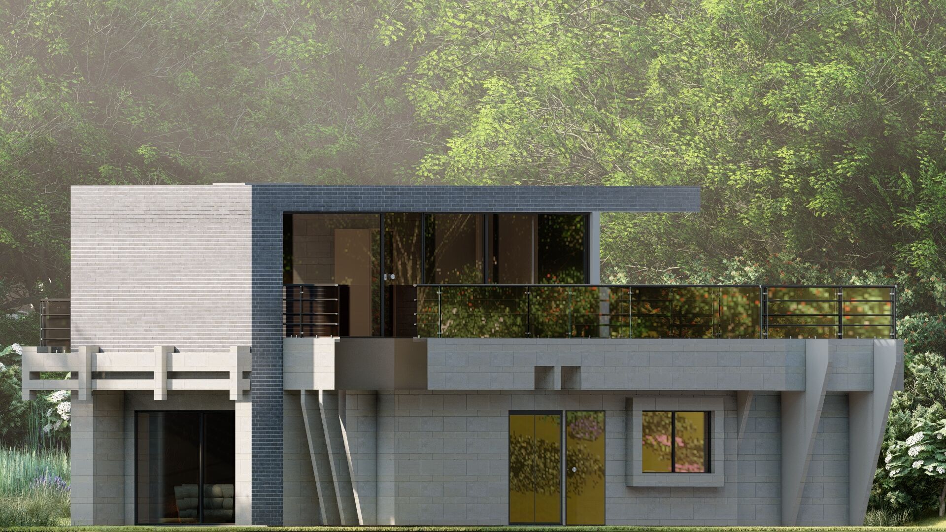 Casa Scene-villa-modern house 3D model_20