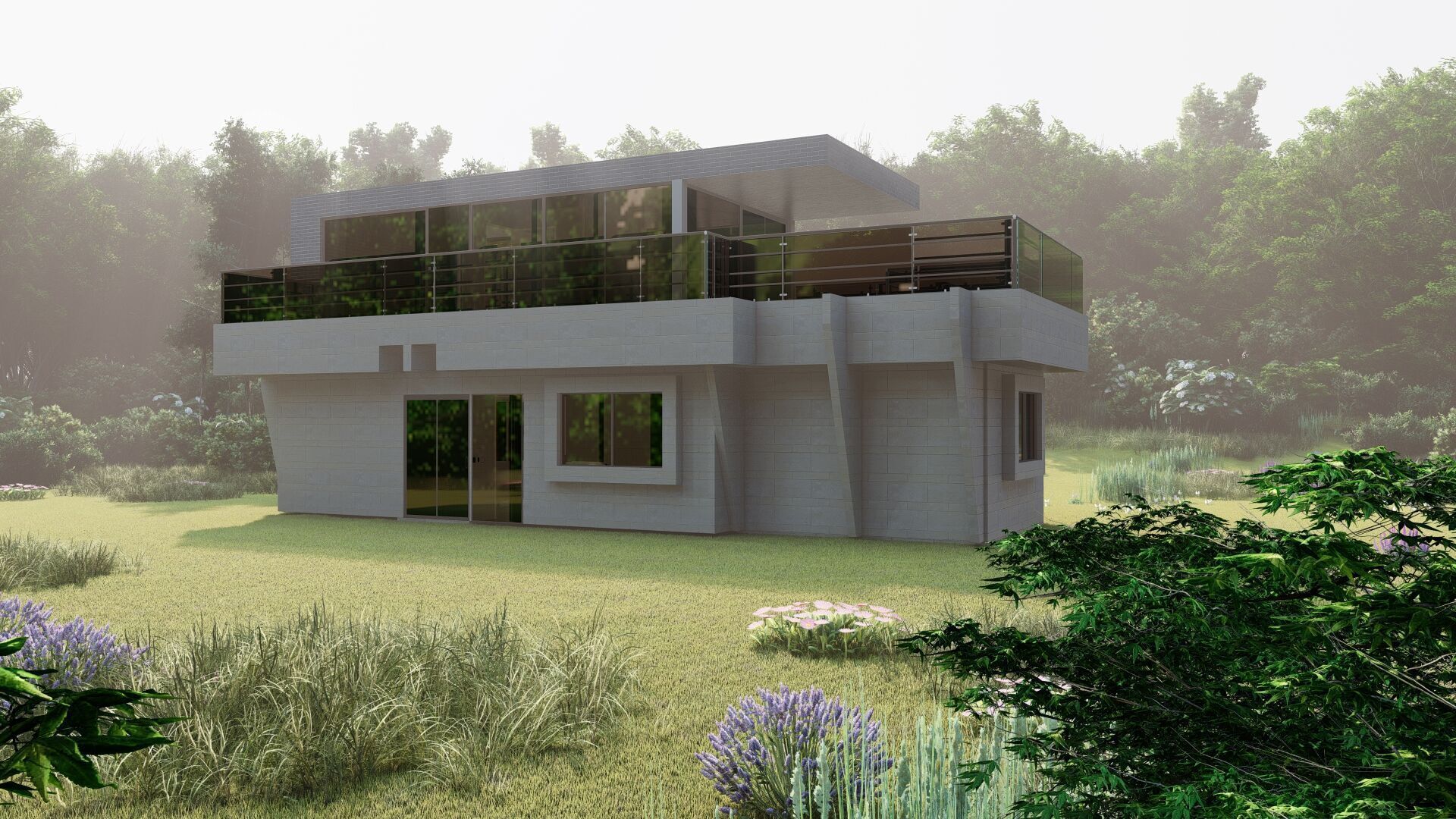 Casa Scene-villa-modern house 3D model_11