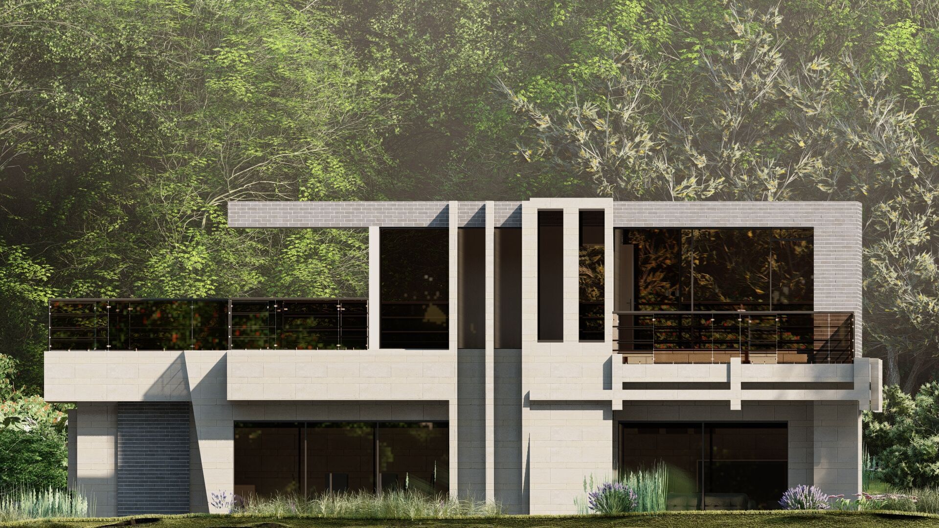 Casa Scene-villa-modern house 3D model_13