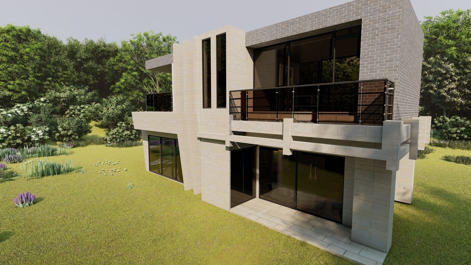 Casa Scene-villa-modern house 3D model_12