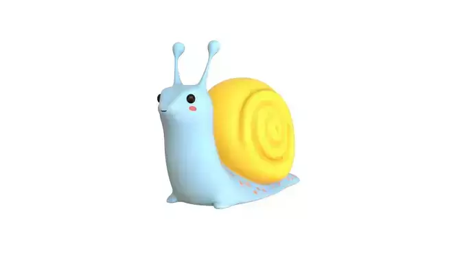 Cartoon Snail v006 - 3D Model Low Poly