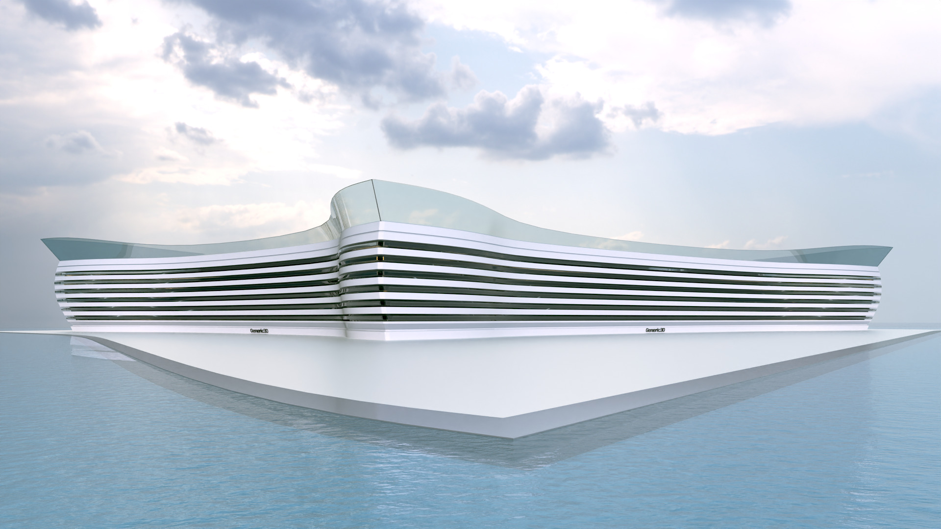 Futuristic Building Concept V2-05 3D model_4