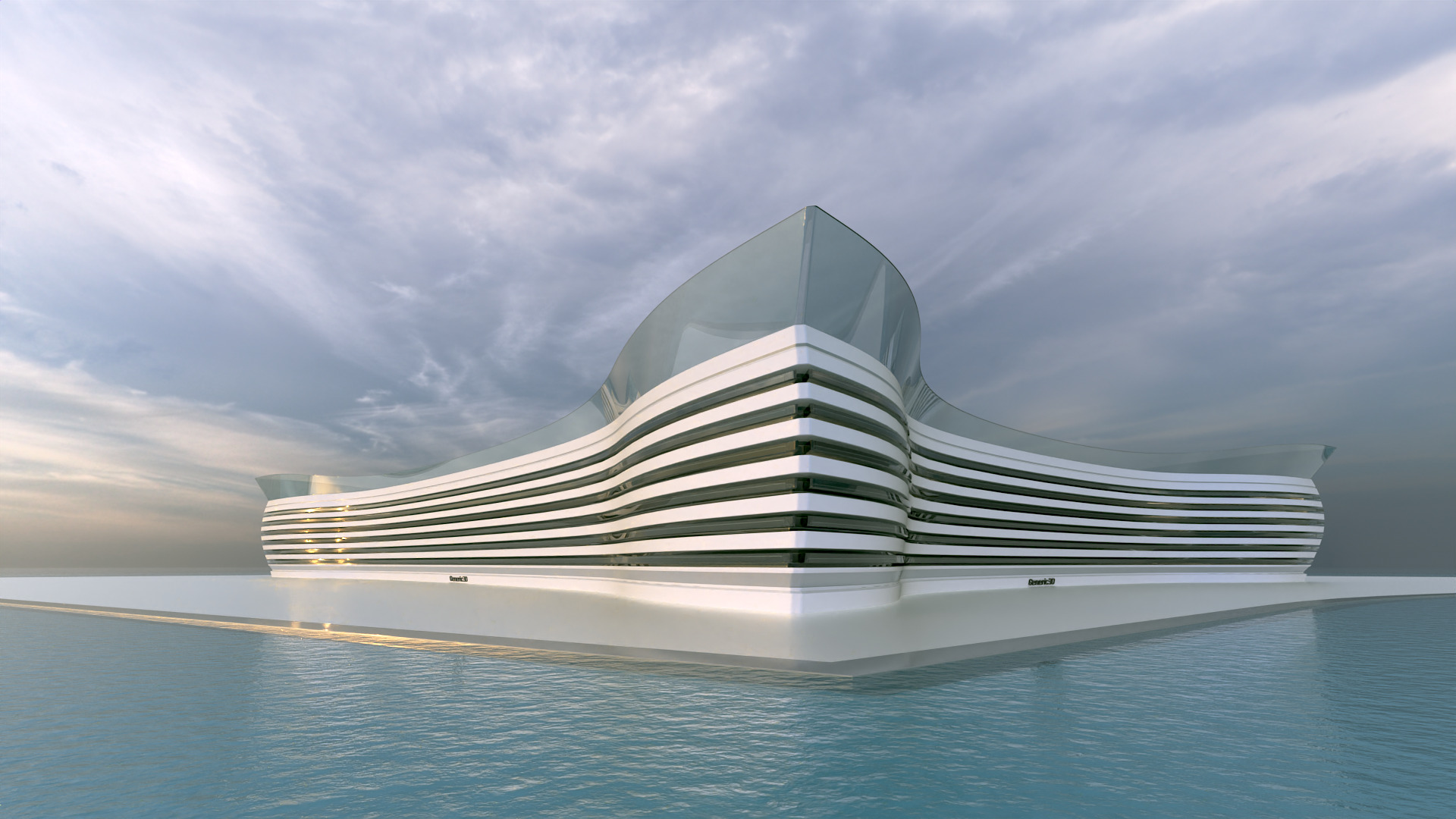 Futuristic Building Concept V2-05 3D model_8