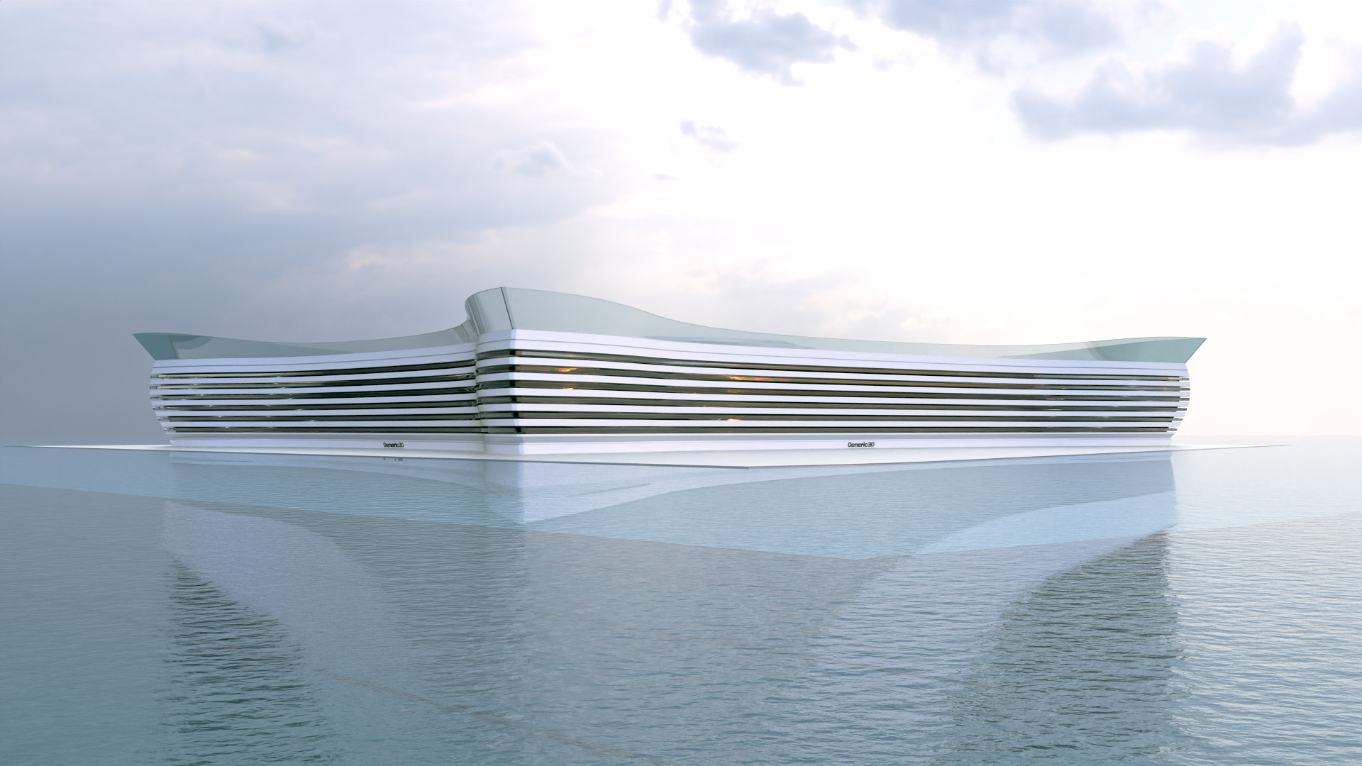 Futuristic Building Concept V2-05 3D model_2