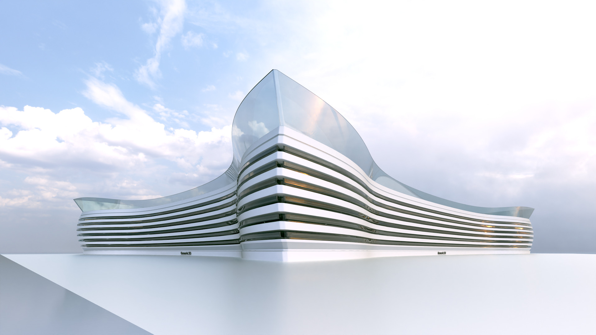 Futuristic Building Concept V2-05 3D model_7