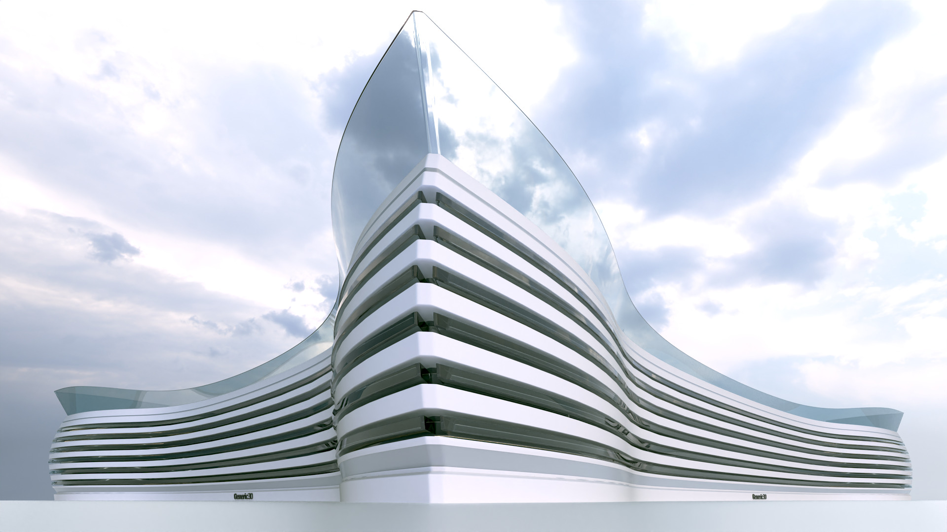 Futuristic Building Concept V2-05 3D model_11