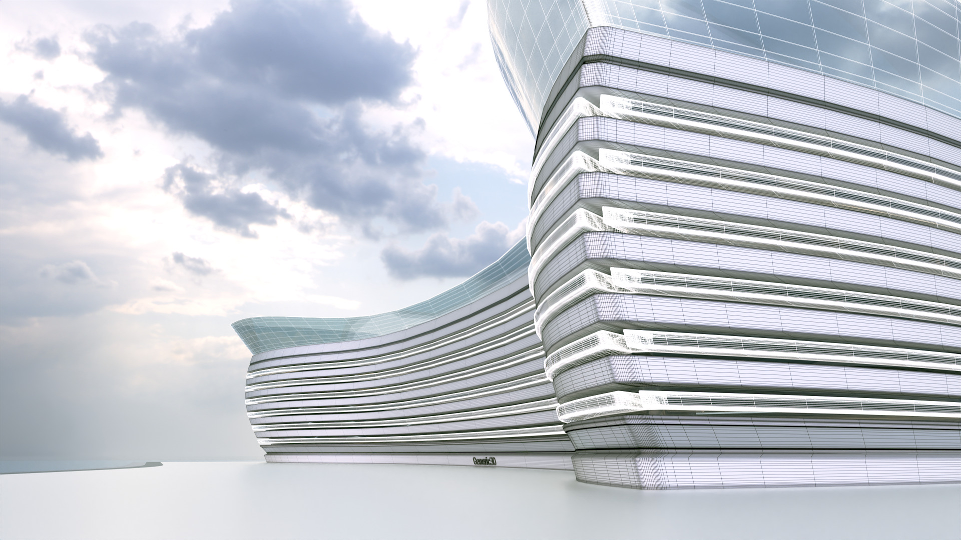 Futuristic Building Concept V2-05 3D model_15