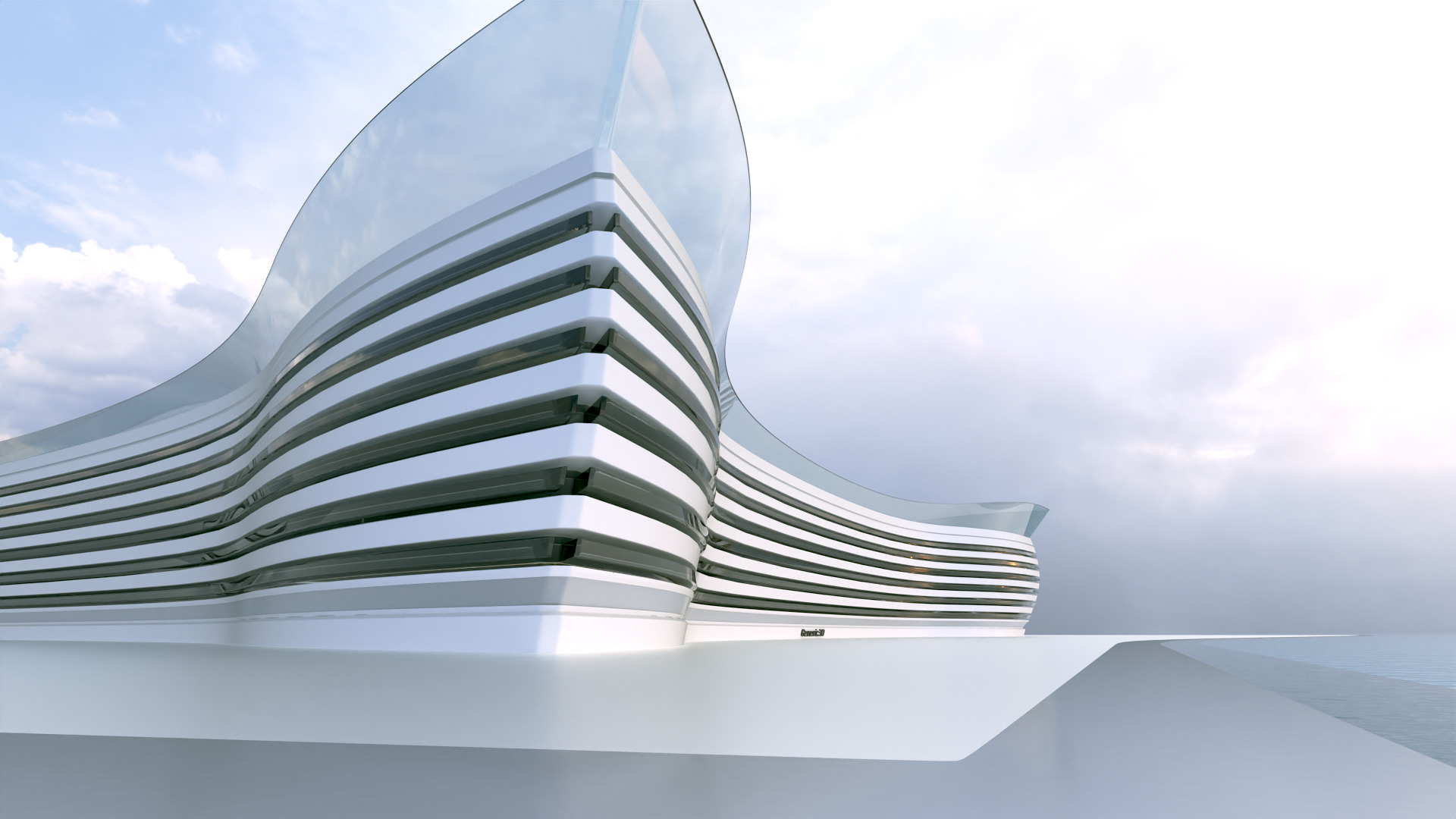 Futuristic Building Concept V2-05 3D model_12