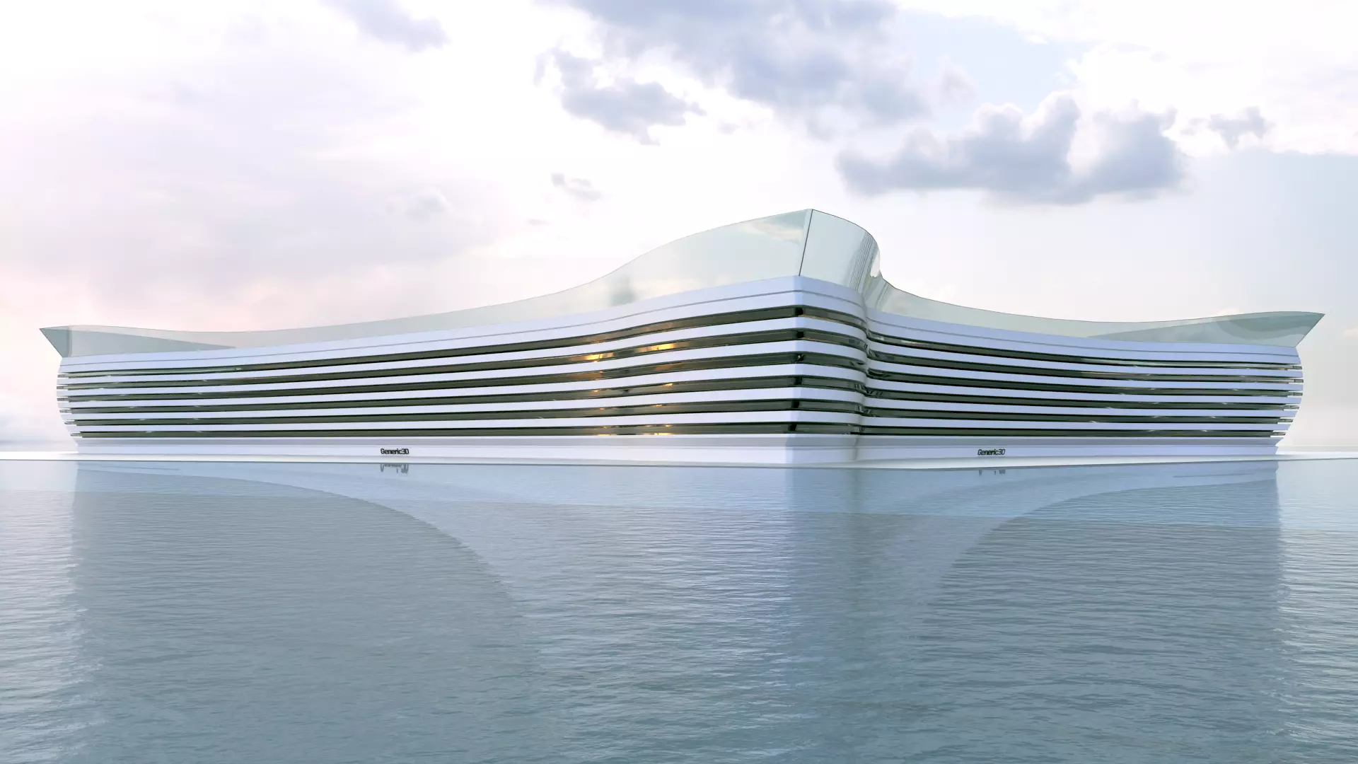 Futuristic Building Concept V2-05 3D model_0