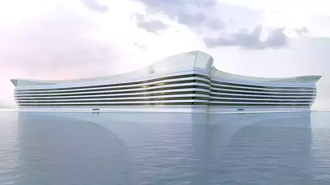 Futuristic Building Concept V2-05 3D model