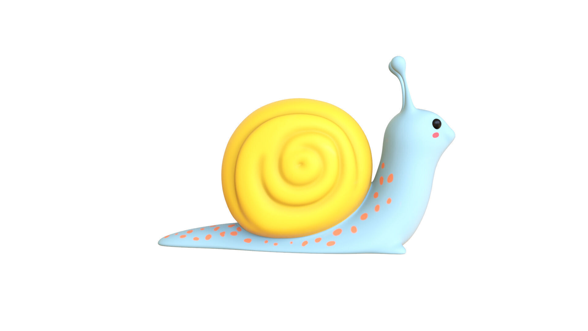 Cartoon Snail v008 - 3D Model Low Poly Low-poly 3D model_14