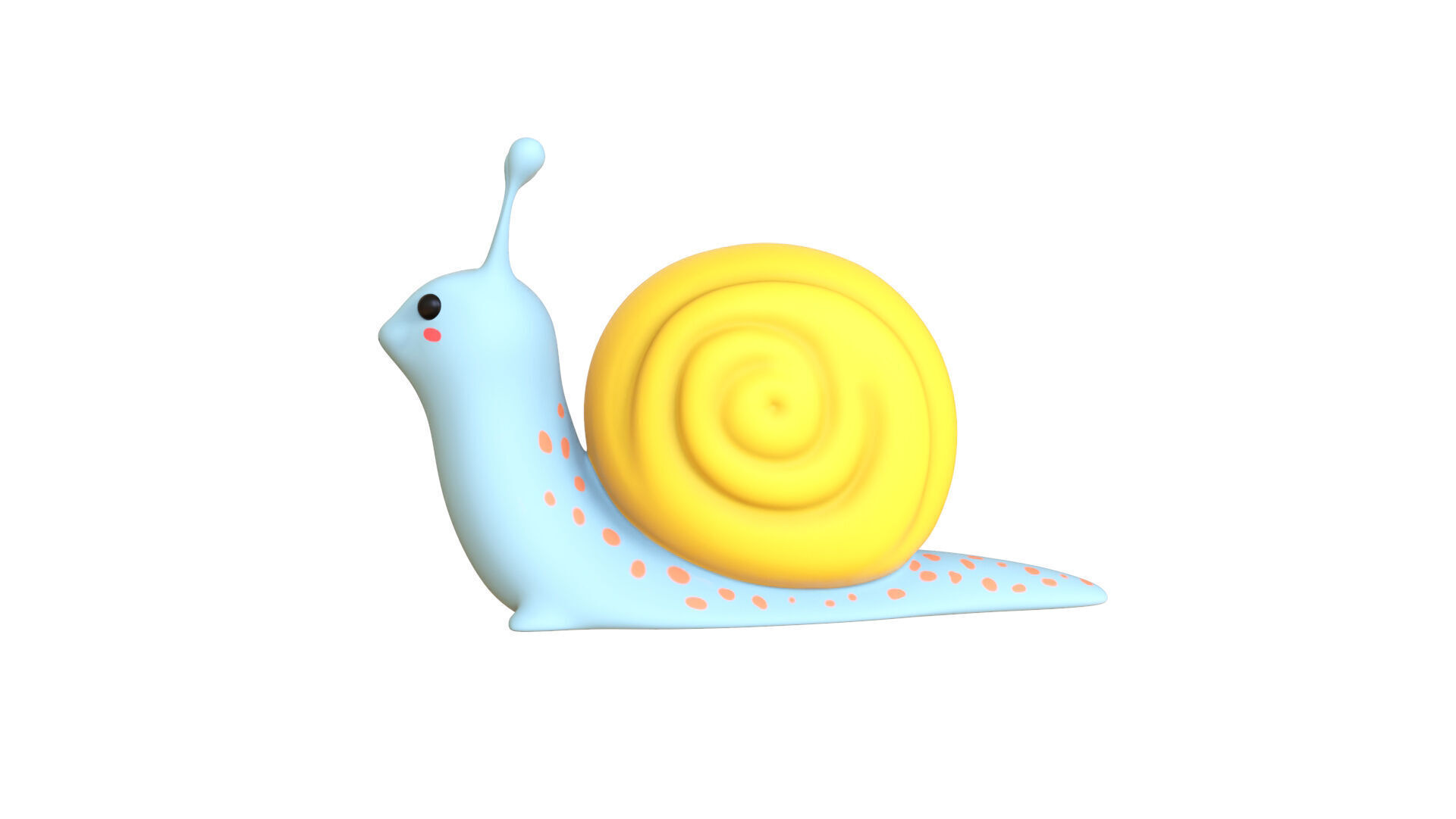 Cartoon Snail v008 - 3D Model Low Poly Low-poly 3D model_3