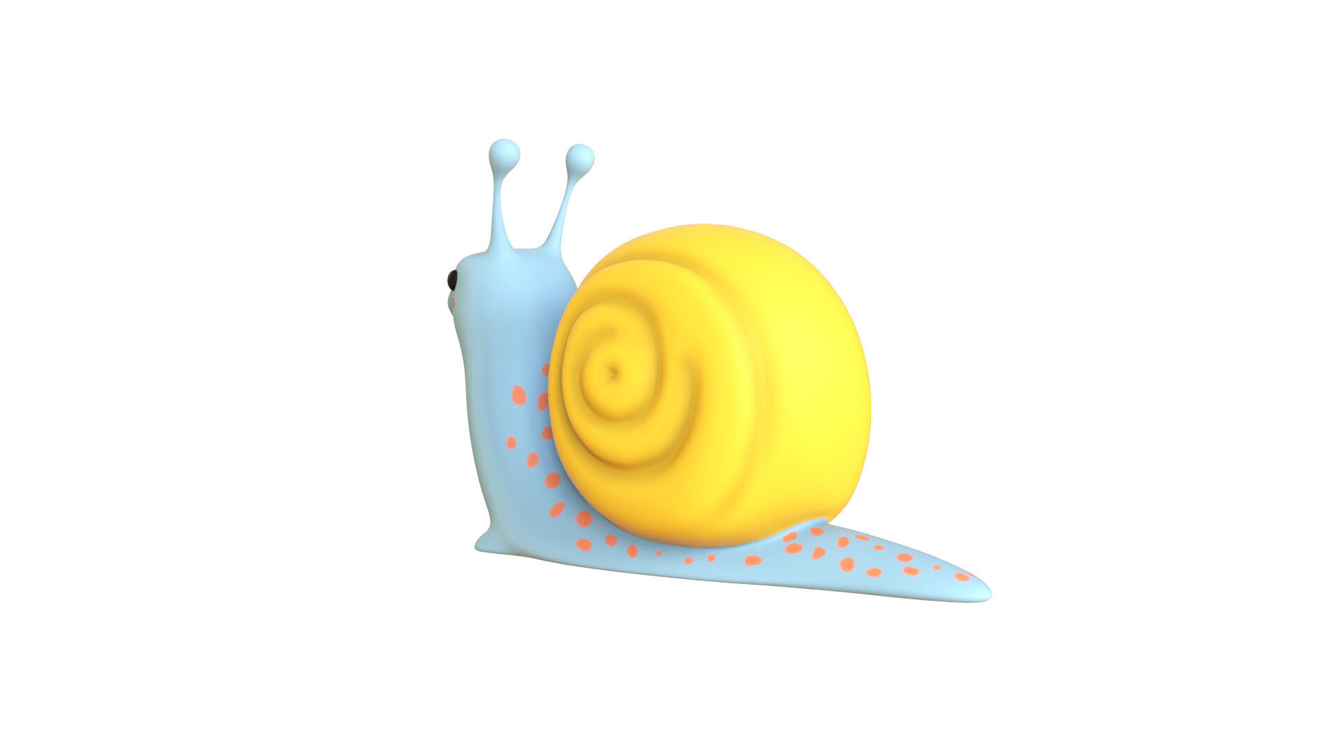 Cartoon Snail v008 - 3D Model Low Poly Low-poly 3D model_6