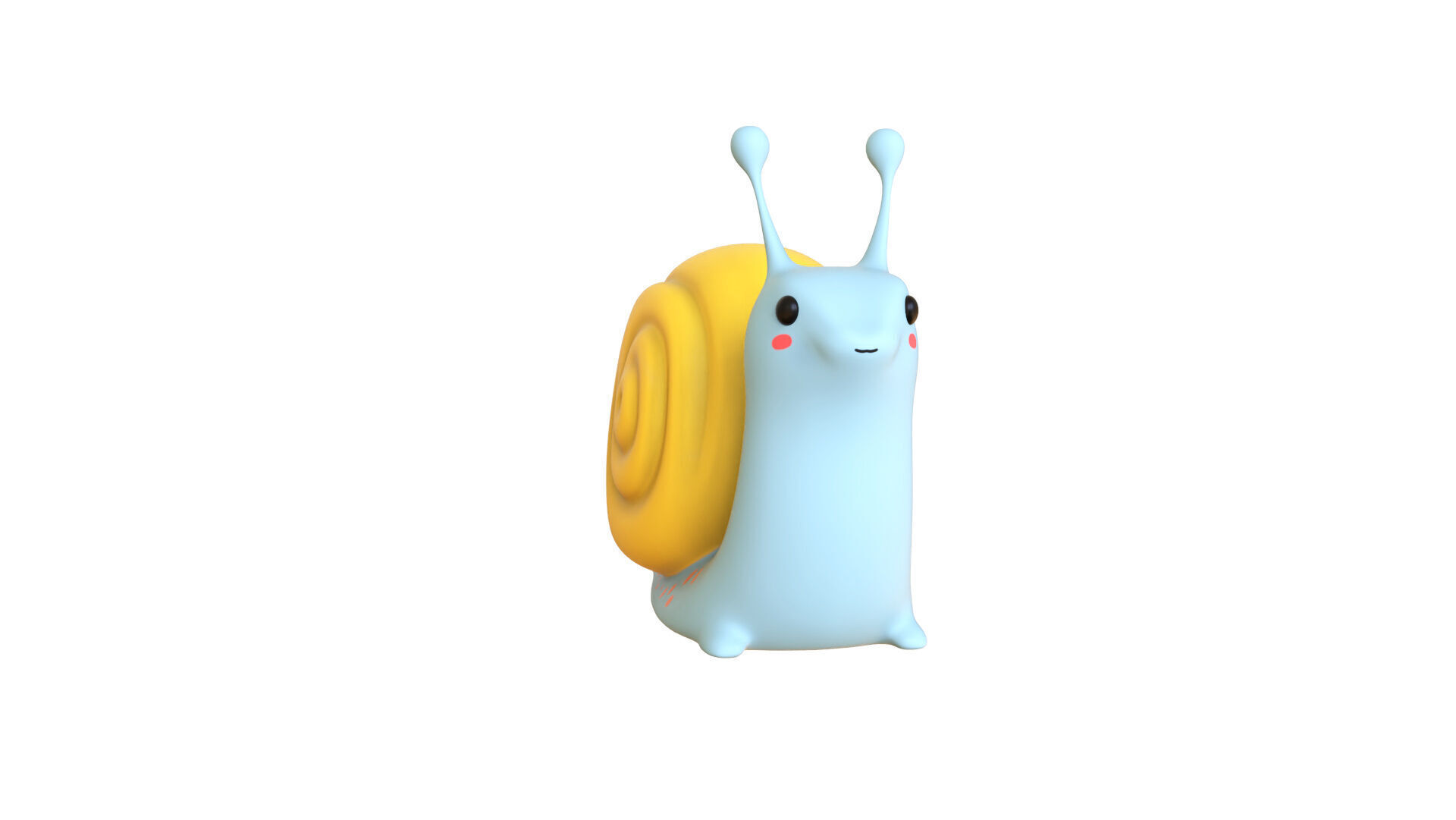Cartoon Snail v008 - 3D Model Low Poly Low-poly 3D model_16