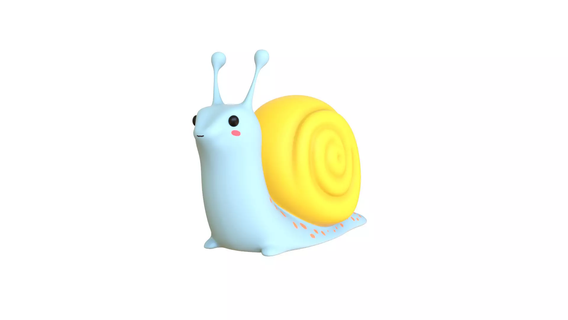 Cartoon Snail v008 - 3D Model Low Poly Low-poly 3D model_0