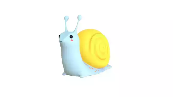 Cartoon Snail v008 - 3D Model Low Poly Low-poly 3D model