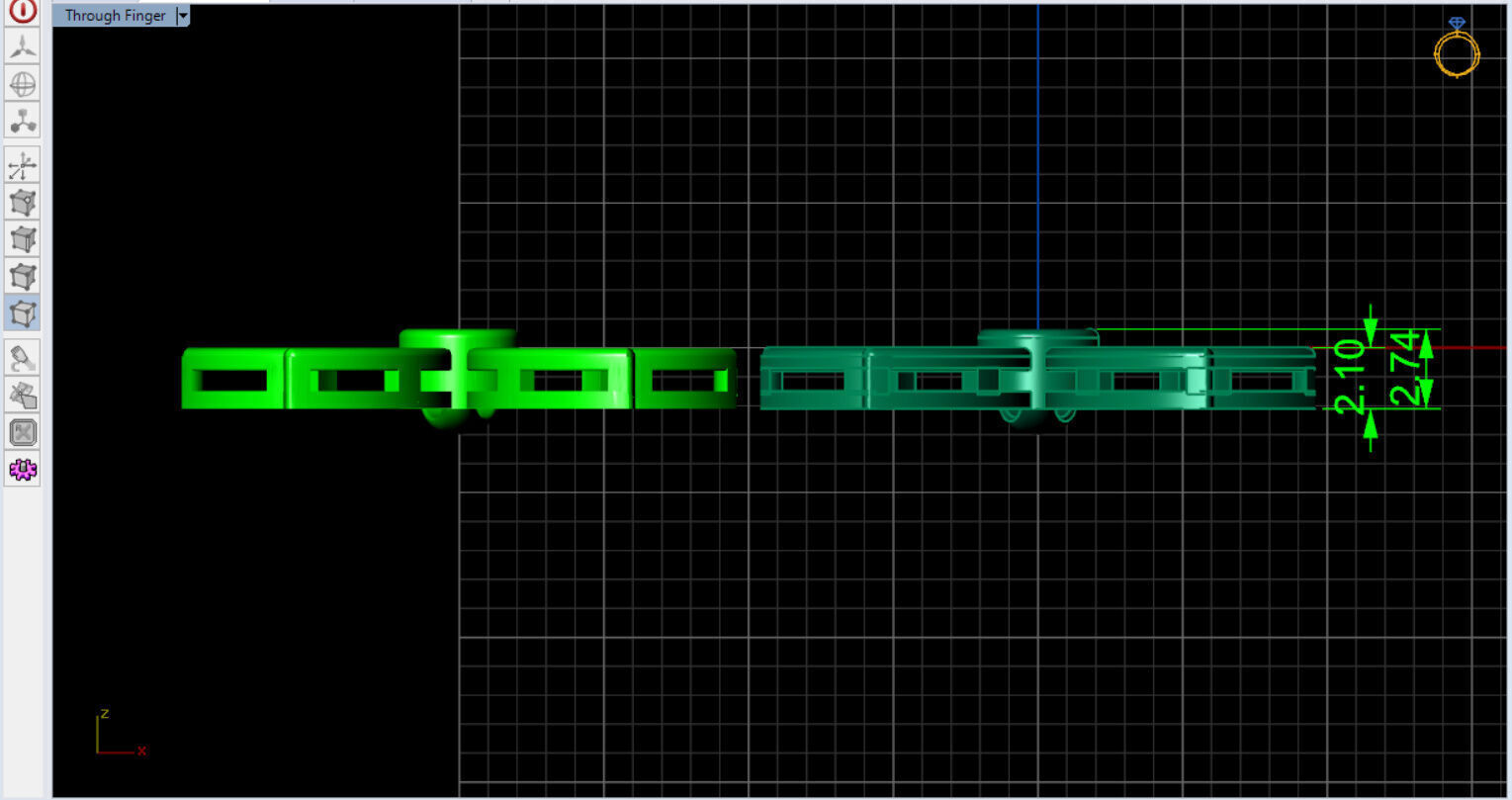 cute flower pendant with a diamond with bezel setting  3D print model_5