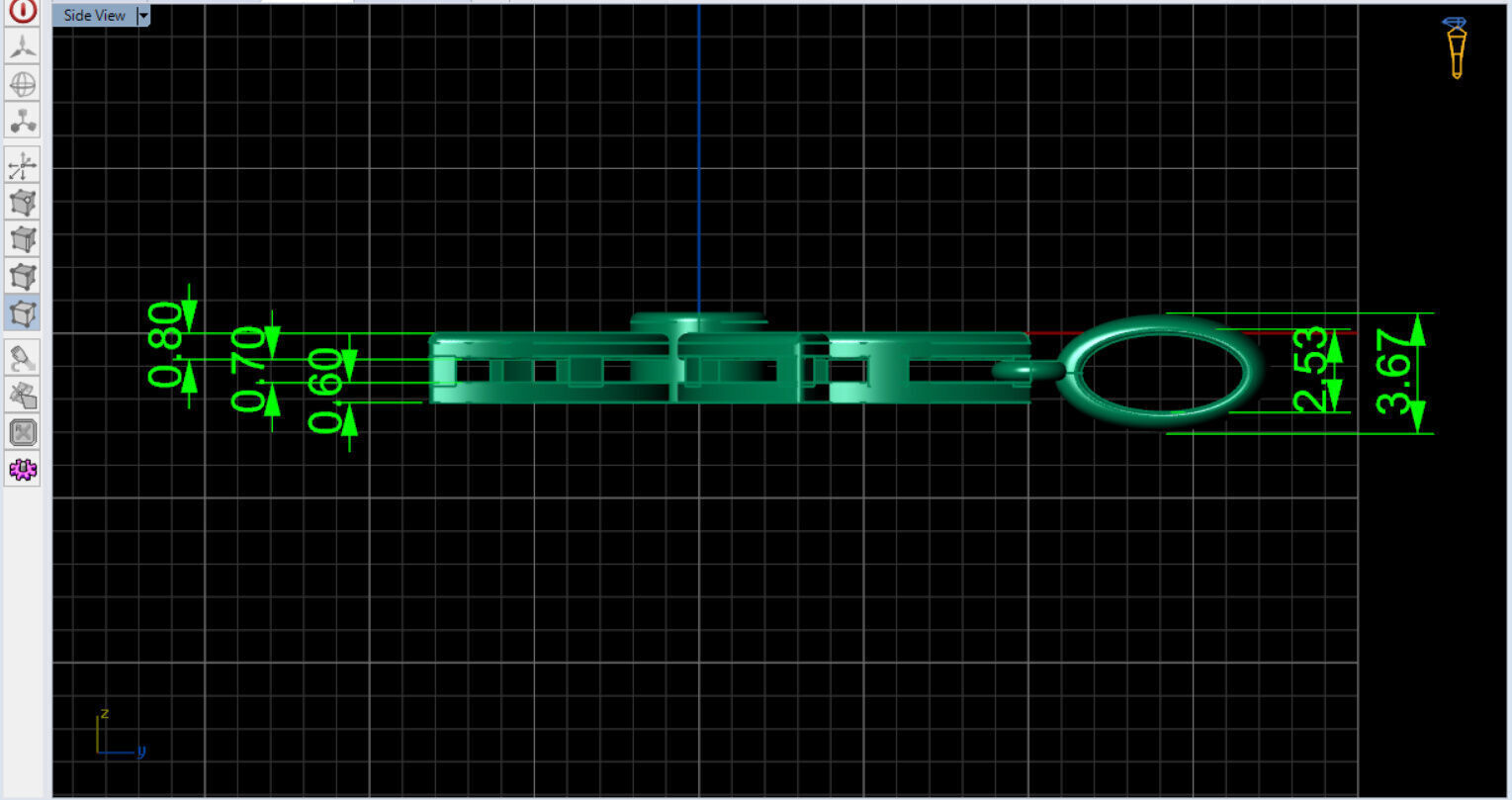 cute flower pendant with a diamond with bezel setting  3D print model_6