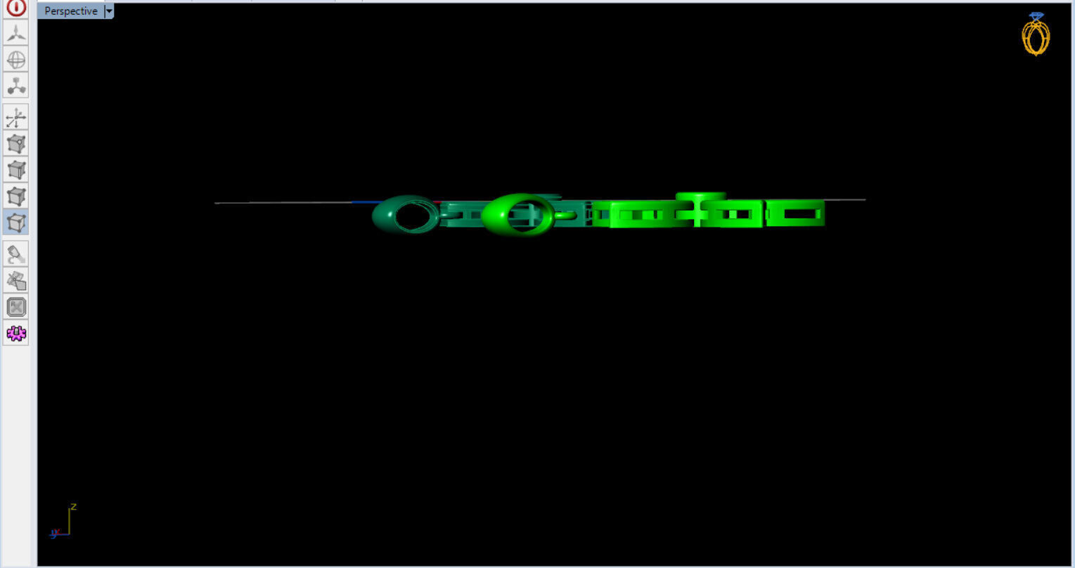 cute flower pendant with a diamond with bezel setting  3D print model_10